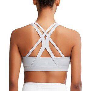 Running Girl Double Strap Sports Bra - XXL White